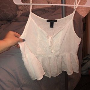 White Lace Tank Top Size M